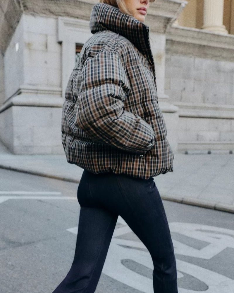 SOERA Monica Plaid Puffer Jacket - Jacket - SOERA-573827-CHE-M-02211 M