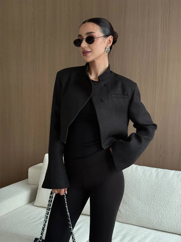 SOERA Anneliese Cropped Button - Front Blazer - Jackets -  Black S