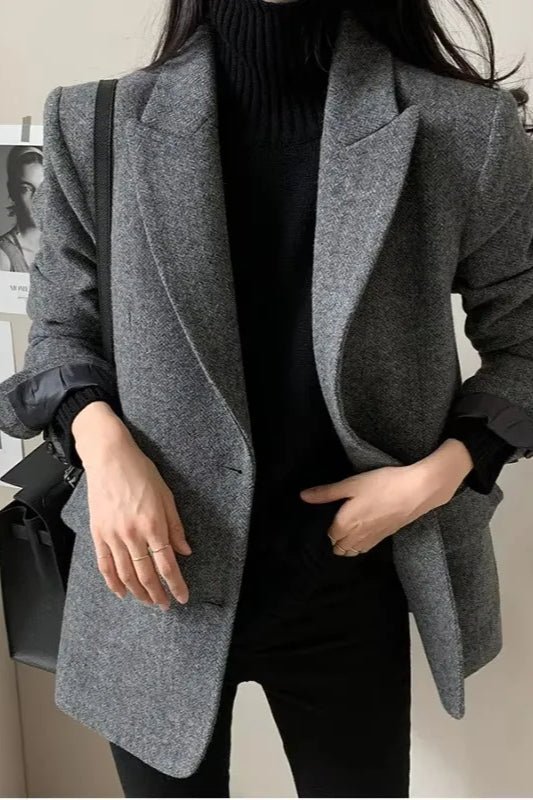 SOERA Belle Oversized - fit Blazer - Jackets - Iw1770276357228142893 Gray S