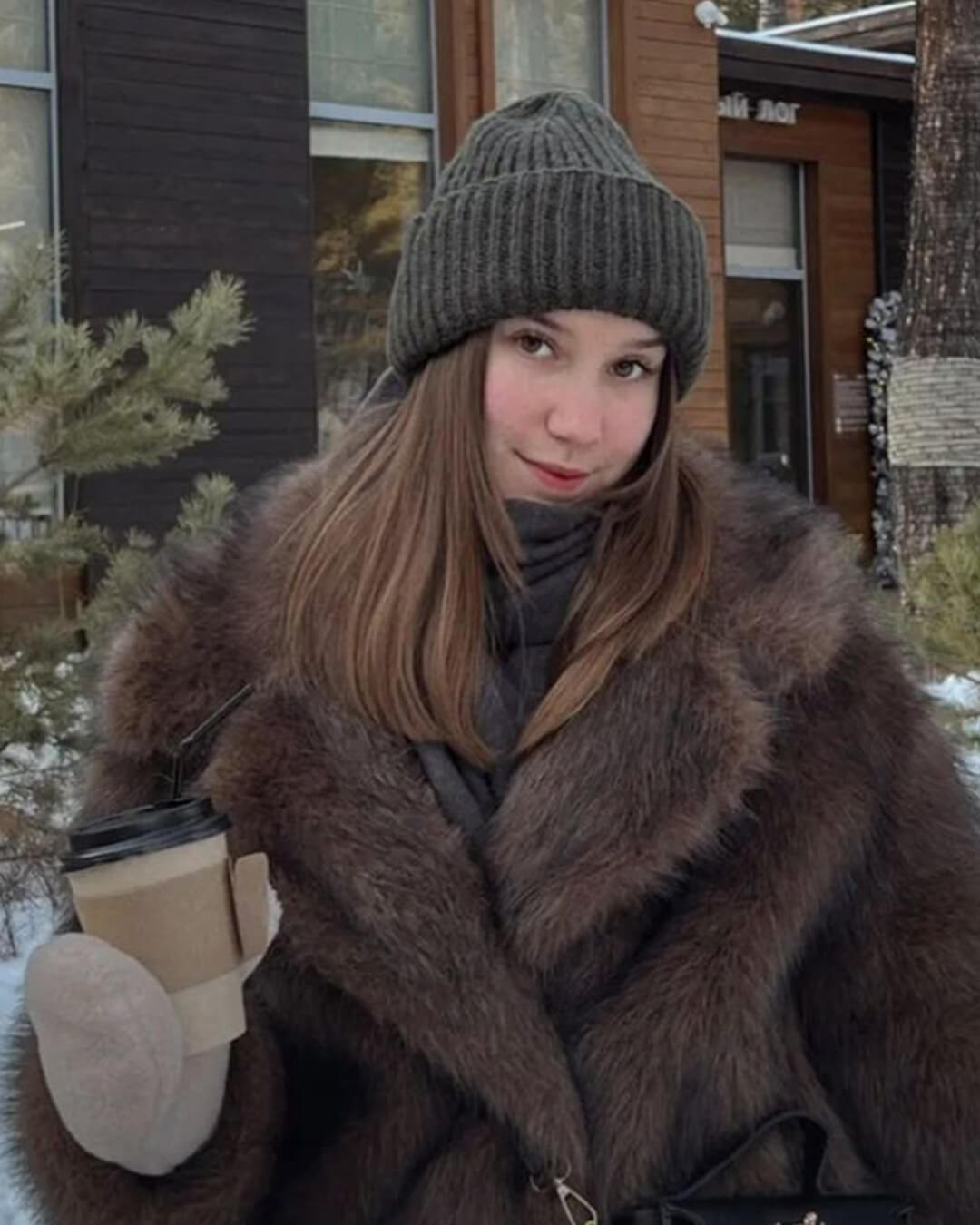 SOERA Carissa Faux Fur Coat - Jackets - 3256810153581963-;NF1766488748813636363 Dark Brown M