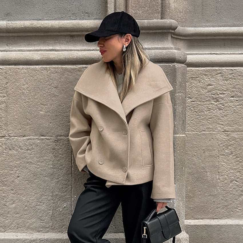 SOERA Emily Double Breasted Coat - Jackets - iX1766362638986986104 M Beige