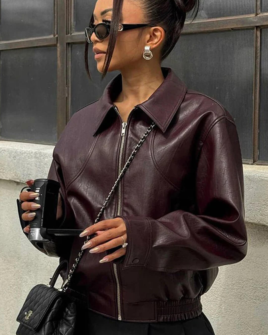 SOERA Erika Zip Up Leather Jacket - Jackets -  XS