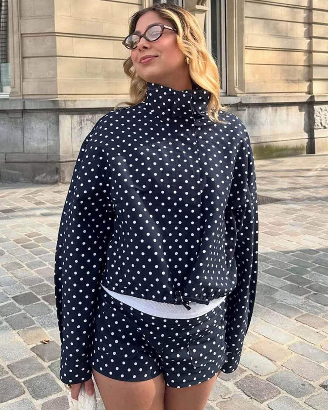 SOERA Janelle High Collar Drawstring Jacket - Jackets - 1005011853877235-;NE1775592292382858725 Navy S