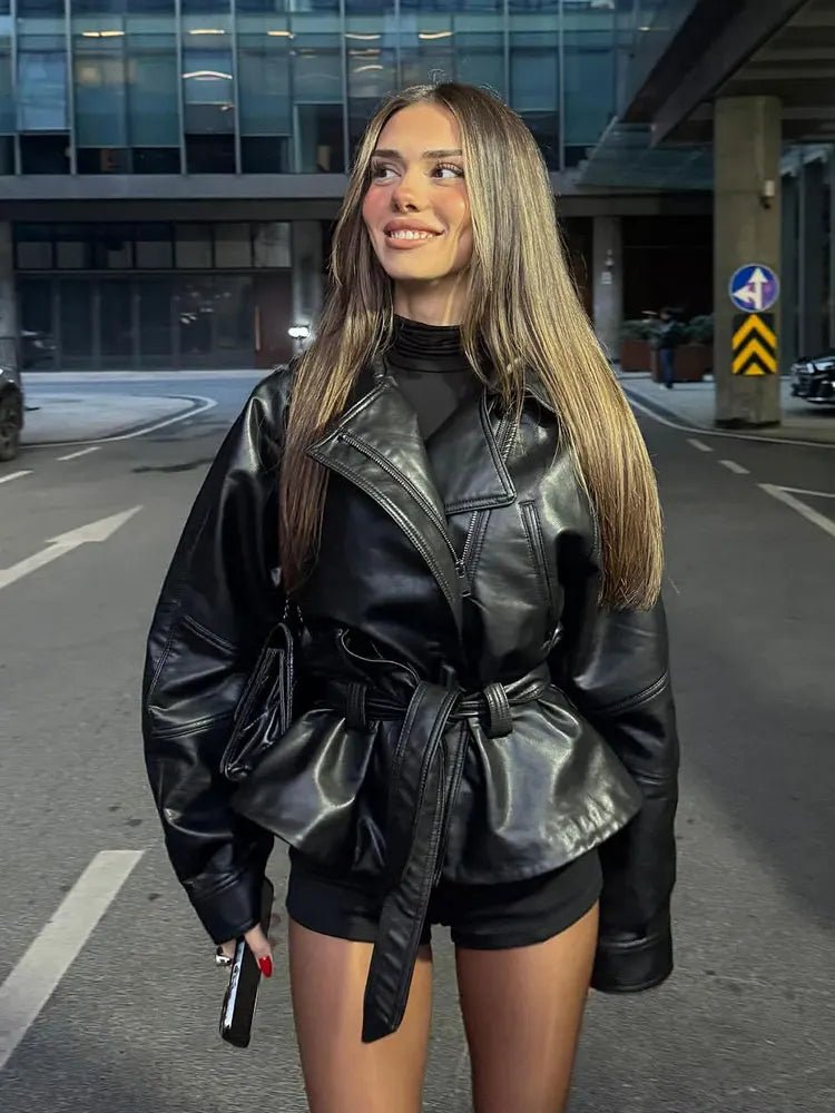 SOERA Maggie Faux Leather Motorcycle Jacket - Jackets - 1005010376469272-;Ua1775244633481879833 Black XS