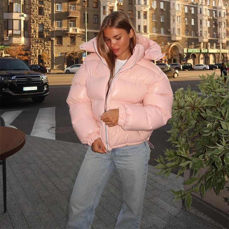 SOERA Nica Hooded Puffer Jacket - Jackets - JY1762345864133930116 Pink M