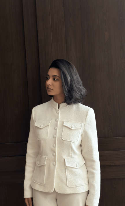 SOERA Ophelia Button Front Pocket Blazer - Jackets - 1005011568741680-;Qf1775244634482361786 White S