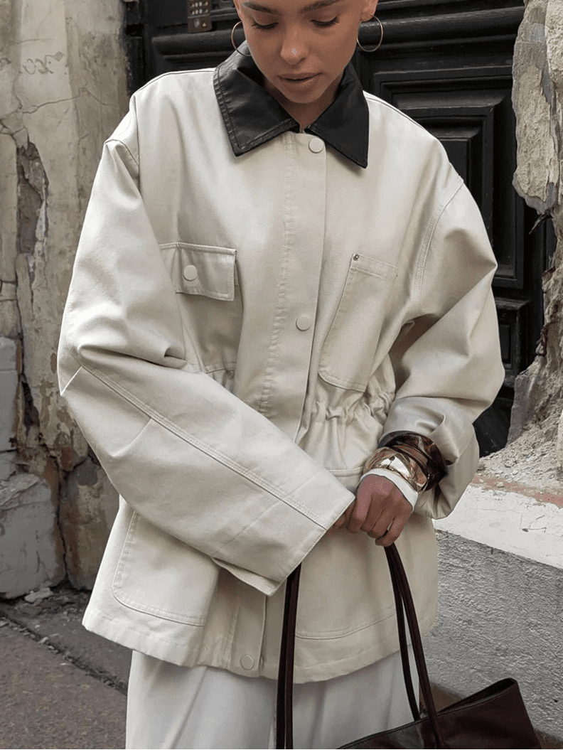 SOERA Therese Drawstring Oversized Jacket - Jackets - 1005009730915526-;GY1772722482333389401 M