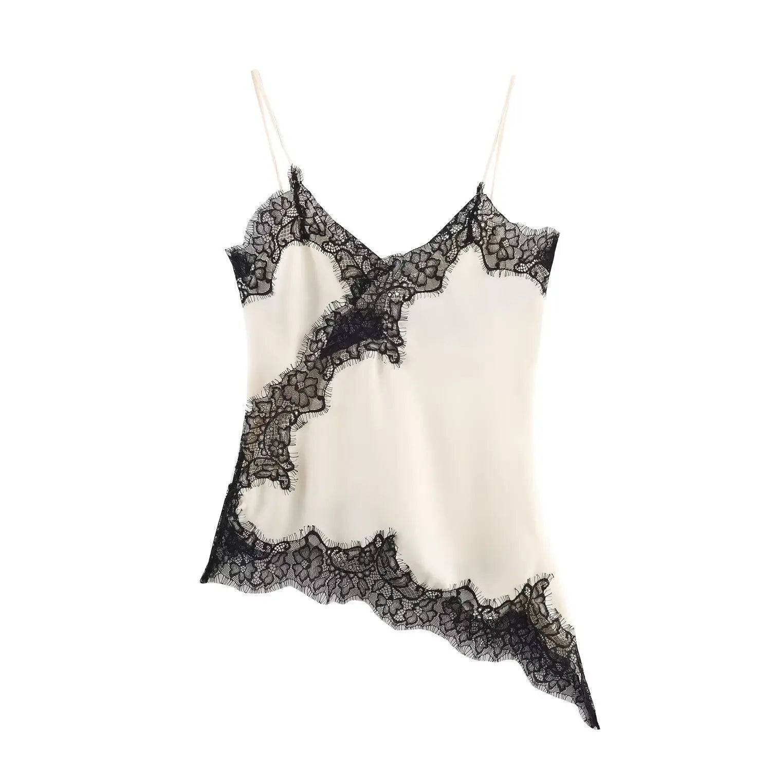 Top de satén asimétrico Kara