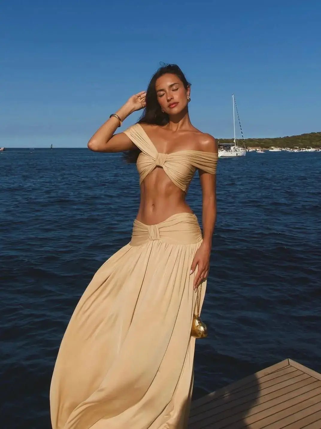 SOERA Beatrice Halter Beach Dress Set - Matching Sets - SOERA-296707-AST-S-13059 S