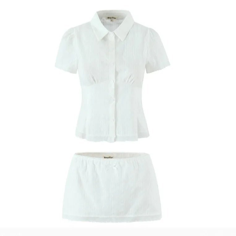SOERA Brianna Cropped Slim-Fitting Skort Set - Matching Sets -  Set White M