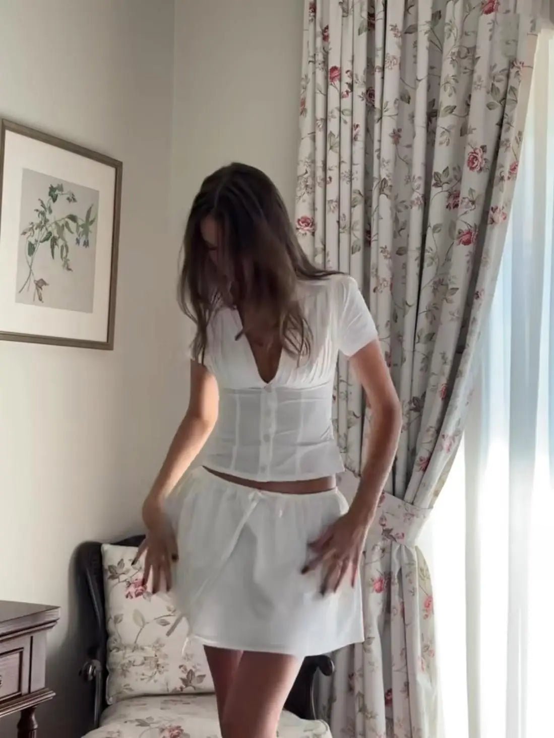 SOERA Delia Deep Neck Kawaii Mini Skirt Set - Matching Sets - 1005008506159109-;iB1775031590660923408 Skirt S