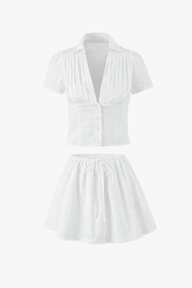 Conjunto Mini Falda Kawaii con Escote Profundo Delia