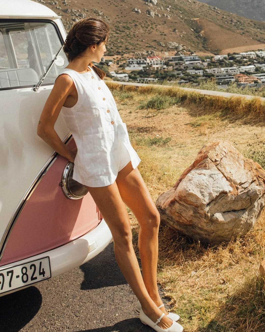 SOERA Irma Sleeveless Linen Set - Matching Sets - Gg1771188465069585607 Top White