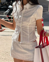 Conjunto de falda-pantalón entallada Brianna cropped