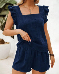 Emily Conjunto de Blusa Texturada e Calções