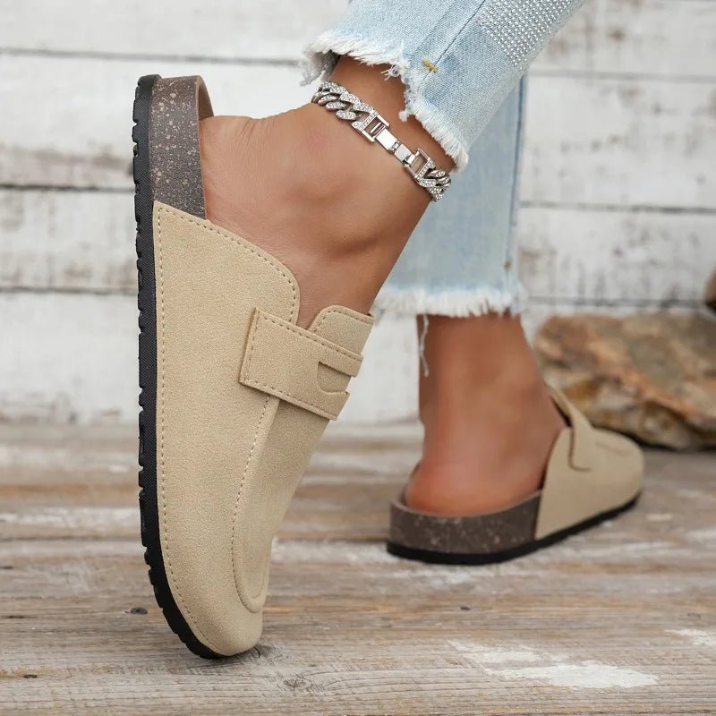 SOERA Bianca Cork Suede Mules - Shoes -  Beige 36