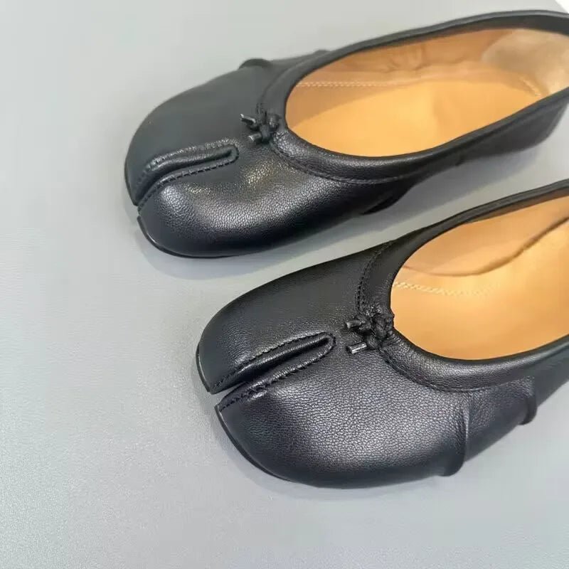 SOERA Bianca Split-Toe Leather Mules - Shoes -  Black 35