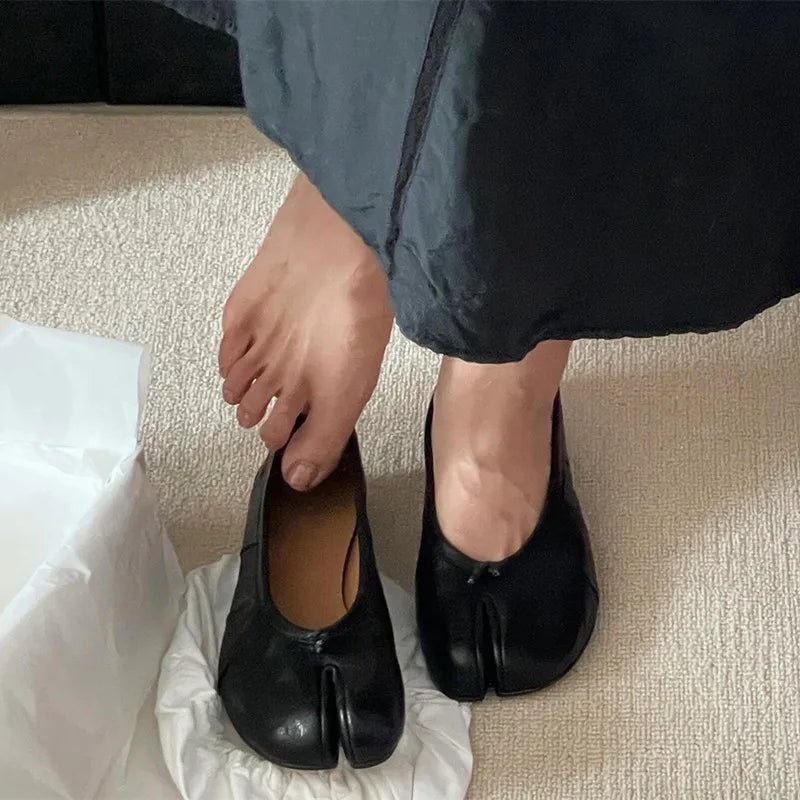 SOERA Bianca Split-Toe Leather Mules - Shoes -  Burgundy 35