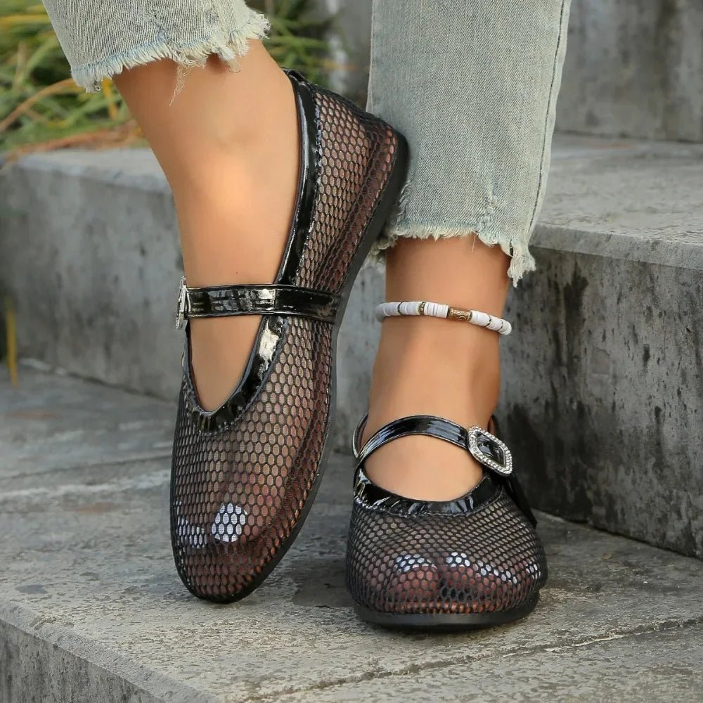 SOERA Elena Round-Toe Ballet Flats - Shoes -  Black 36