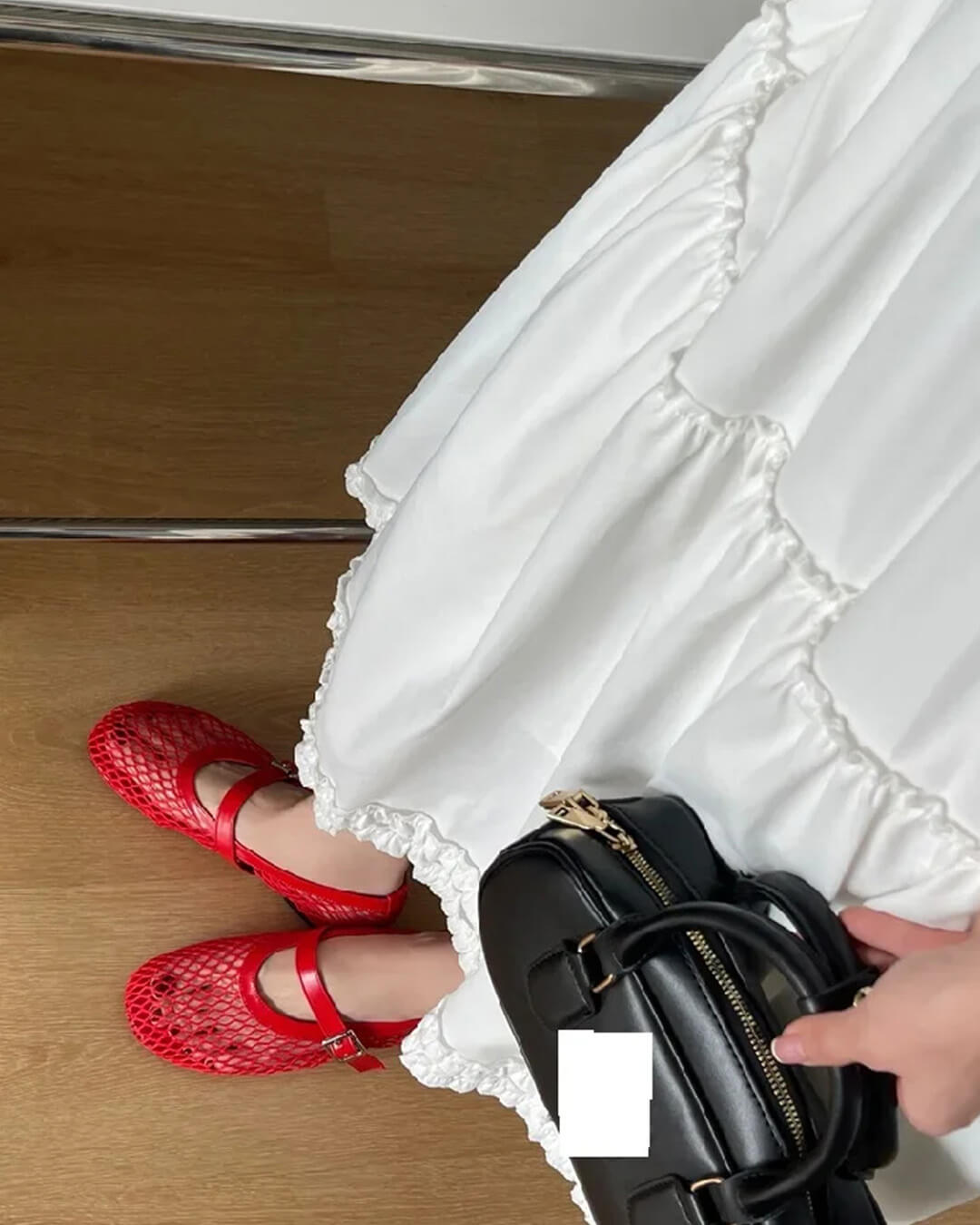 SOERA Laurette Buckled Ballet Flat Shoes - Shoes - 1005010669380270-;Lh1770303444398332933 Red 36