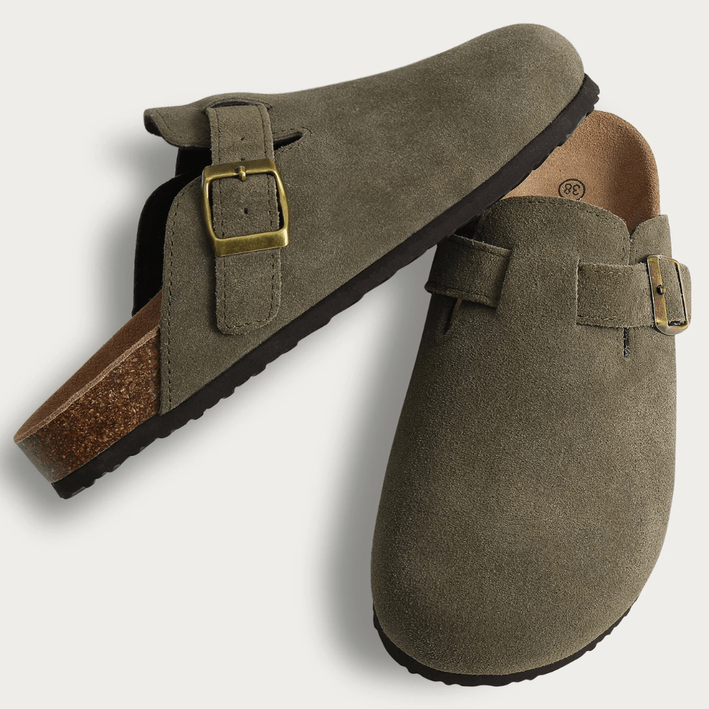 SOERA Minerva Adjustable Buckle Slip - On Sandals - Shoes -  Green 38