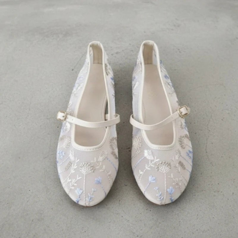 SOERA Priscilla Embroidered Ballet Flats - Shoes -  35