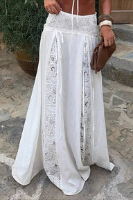 Afsana falda maxi boho de encaje patchwork
