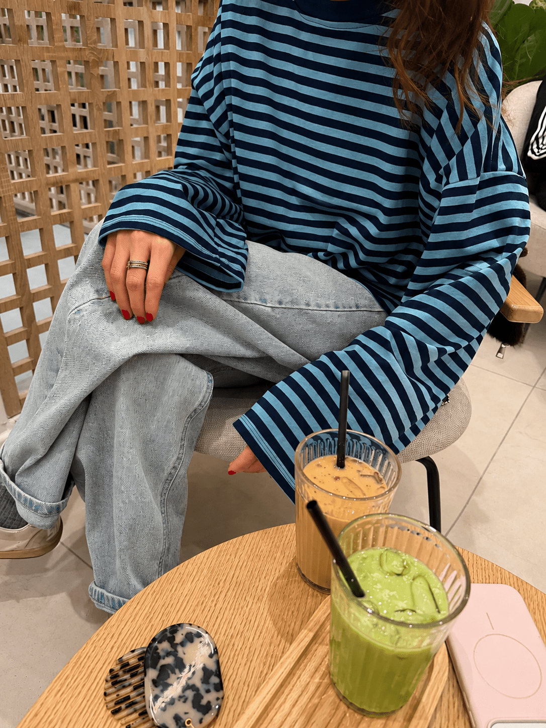 SOERA Vivien Striped Oversized Knit Sweater - Sweater - SOERA-362307-BLU-XS-50787 Blue XS