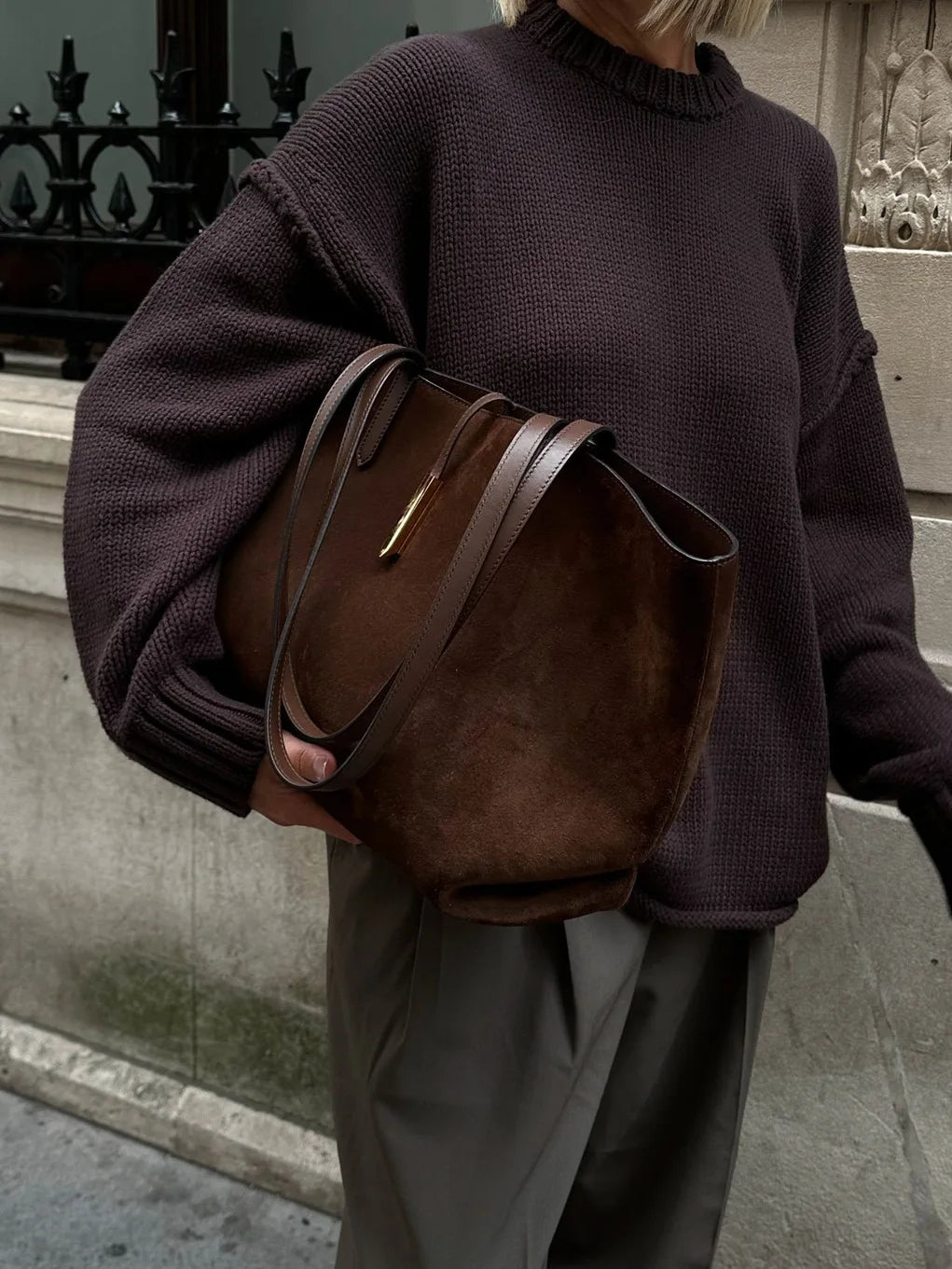 SOERA Joyce Loose Knitted Pullover - Tops - 3256810036257968-;EJ1763625122777235376 Dark Brown One Size