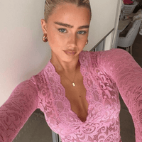 Lerna top de encaje con escote en V