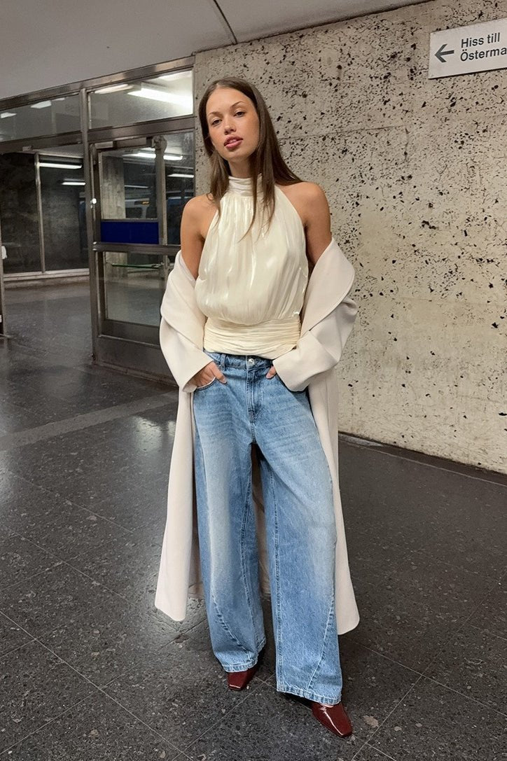 SOERA Marlowe Metallic Halterneck Tank Top - Tops - Qb1775573973371833884 White L