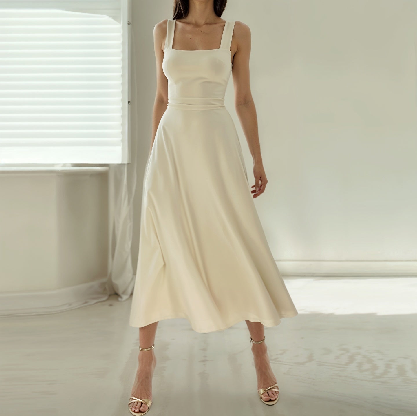 Vestido midi Sophia sin mangas